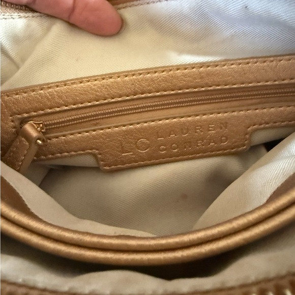 LAUREN CONRAD Rose Gold Crossbody Bag with 5 Leather Roses - Picture 3 of 14